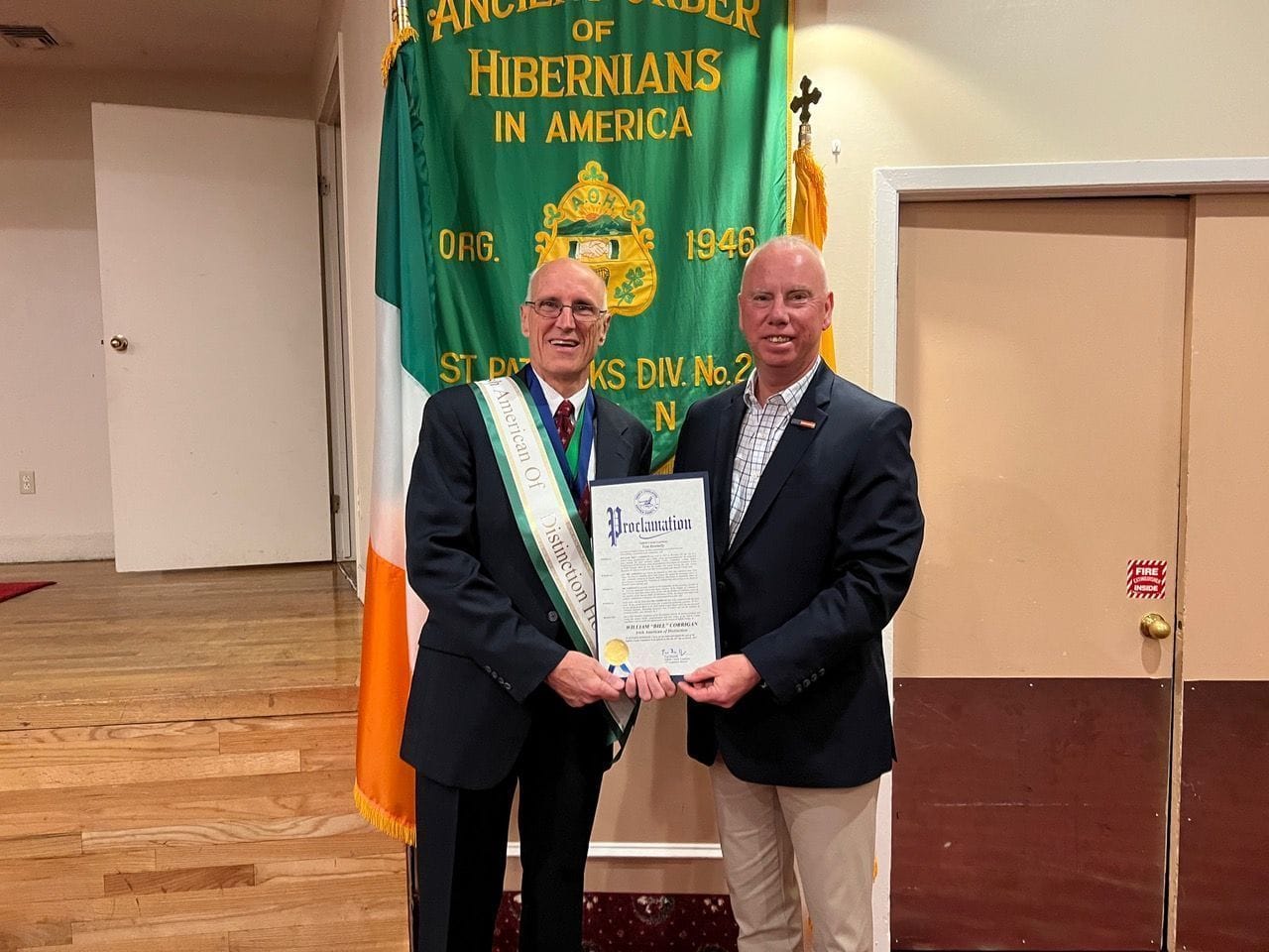 Suffolk Legislator Tom Donnelly Honors William "Bill" Corrigan Of Deer