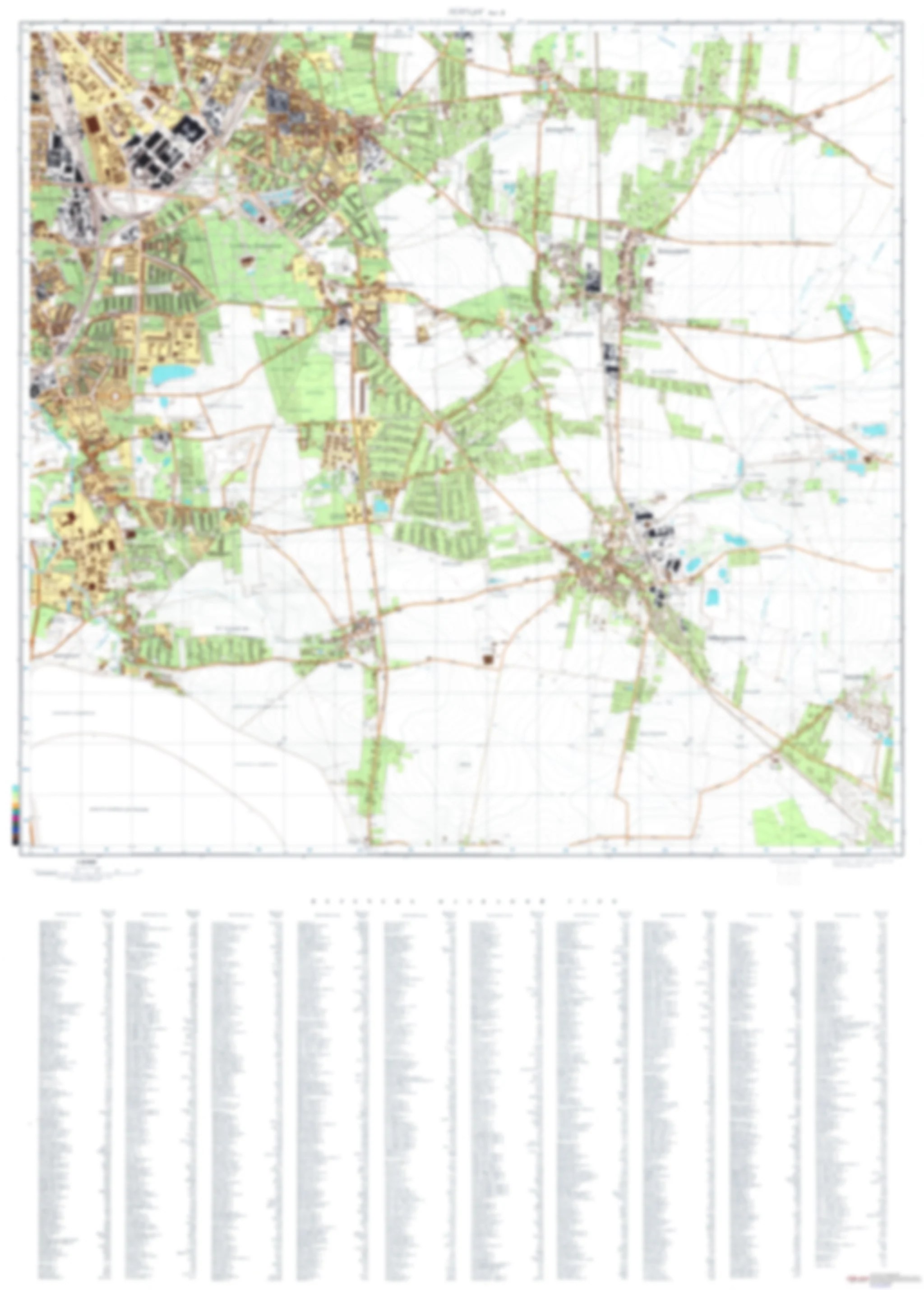 Leipzig 4 (Germany) Soviet Military City Plans Longitude Maps