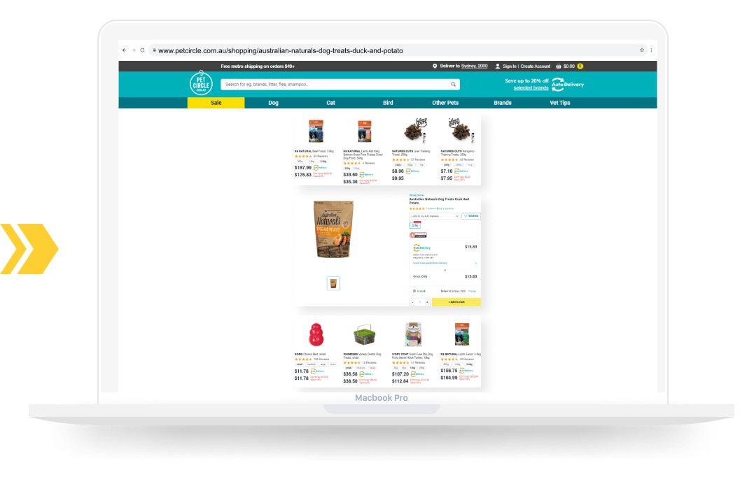 Pet Circle Outreach Shopping Longtail UX