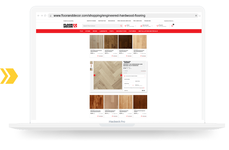 Floor & Decor Outreach Shopping Longtail UX