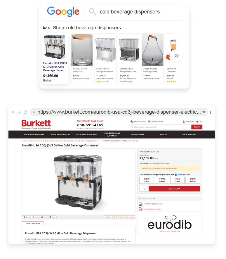 Burkett Outreach Shopping Longtail UX