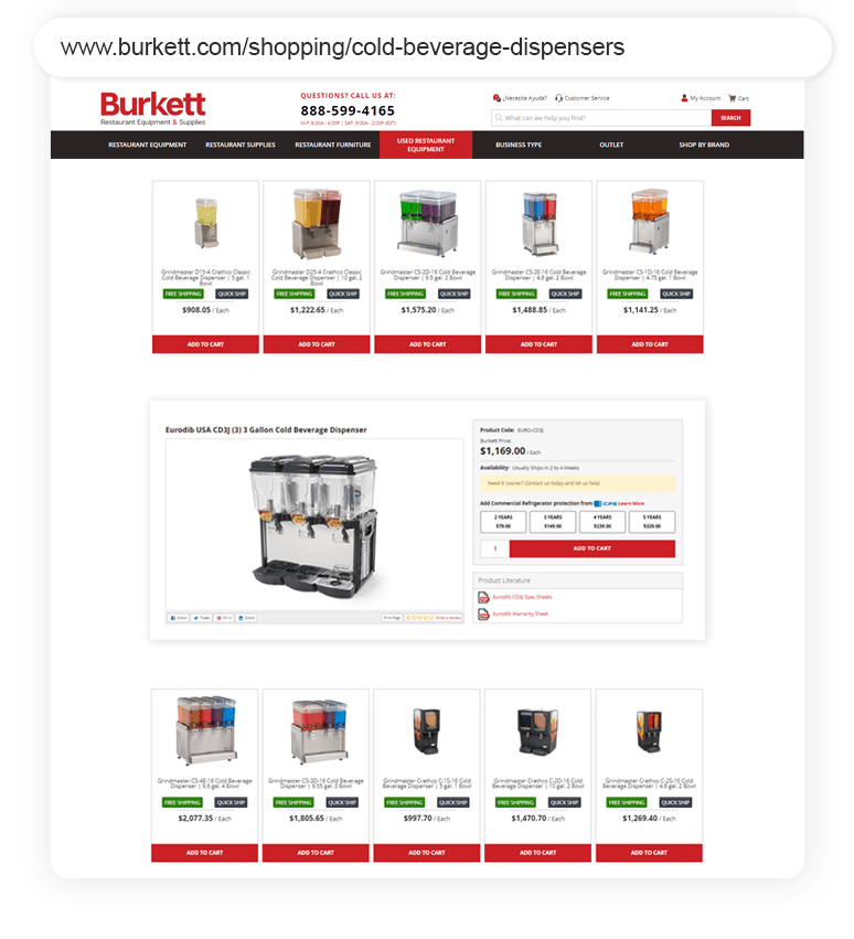 Burkett Outreach Shopping Longtail UX