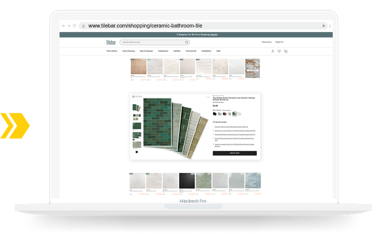 TileBar Outreach Shopping Longtail UX