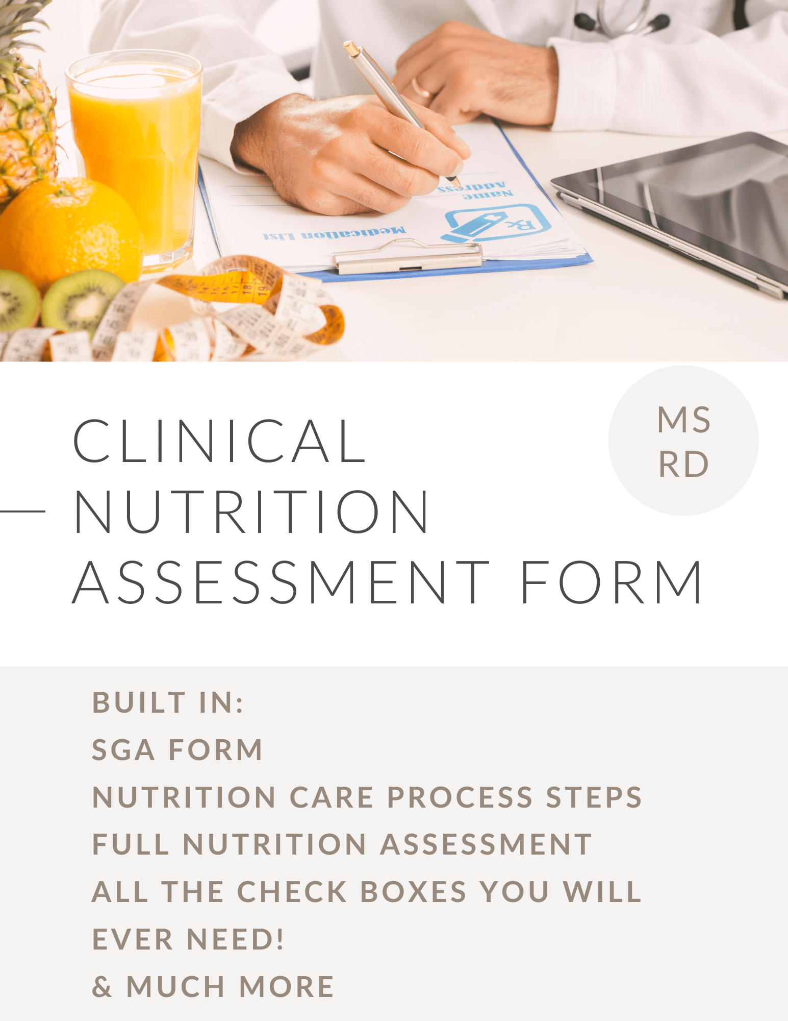 Long Term Care Nutrition Assessment Form