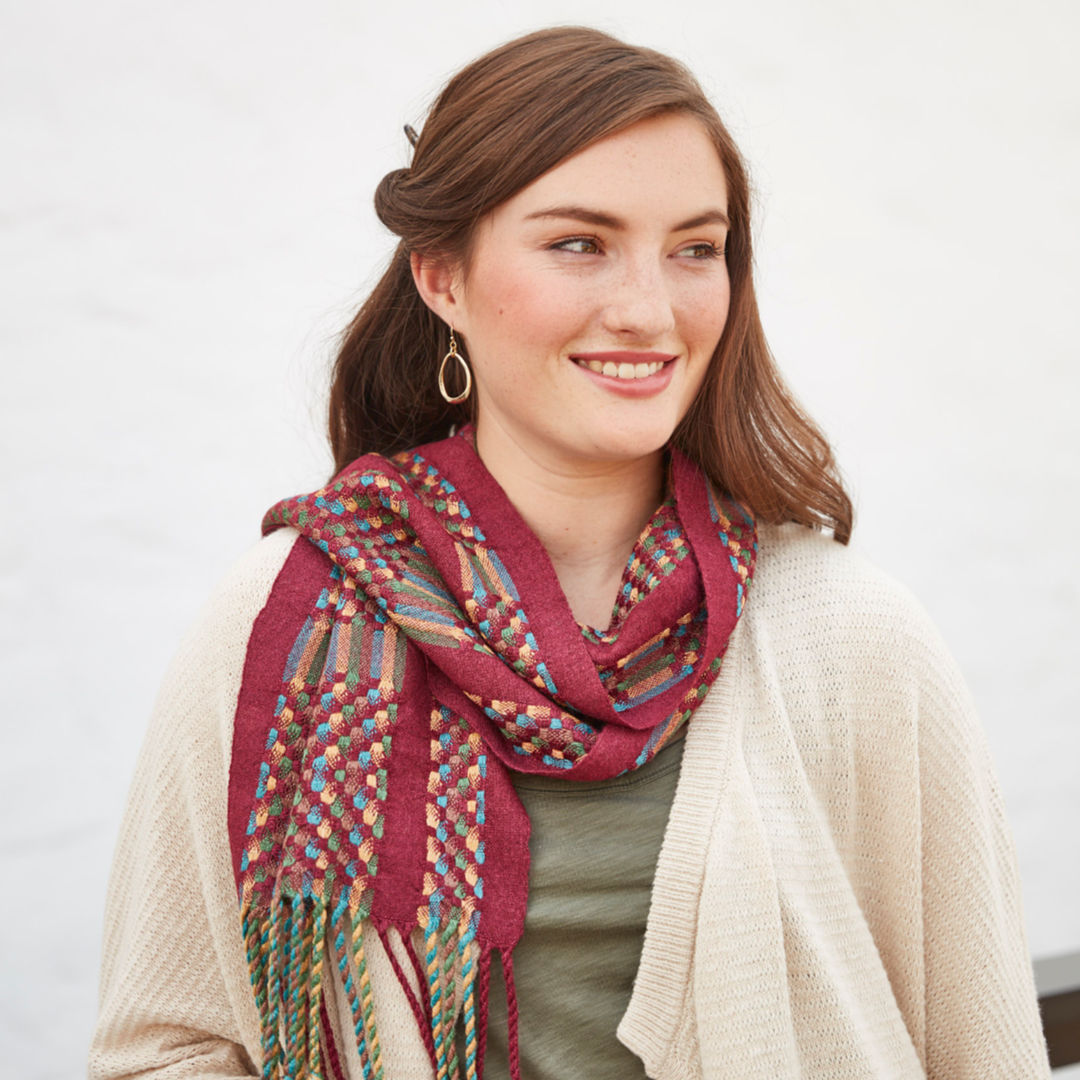 Spanish Mosaic Scarf Handwoven