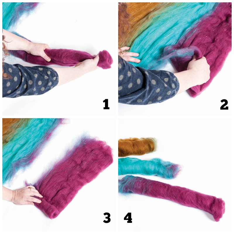 Spin a Striped Batt for a Gradient Yarn Spin Off