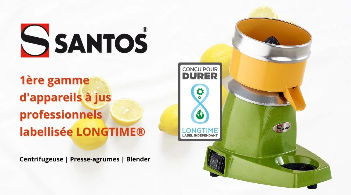 The classic Santos juicer, since 1954. Equipped with a robust and