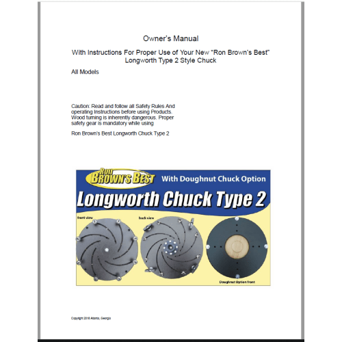 Longworth Chuck Type 2 LARGE PRINTowners manual only Version 2021