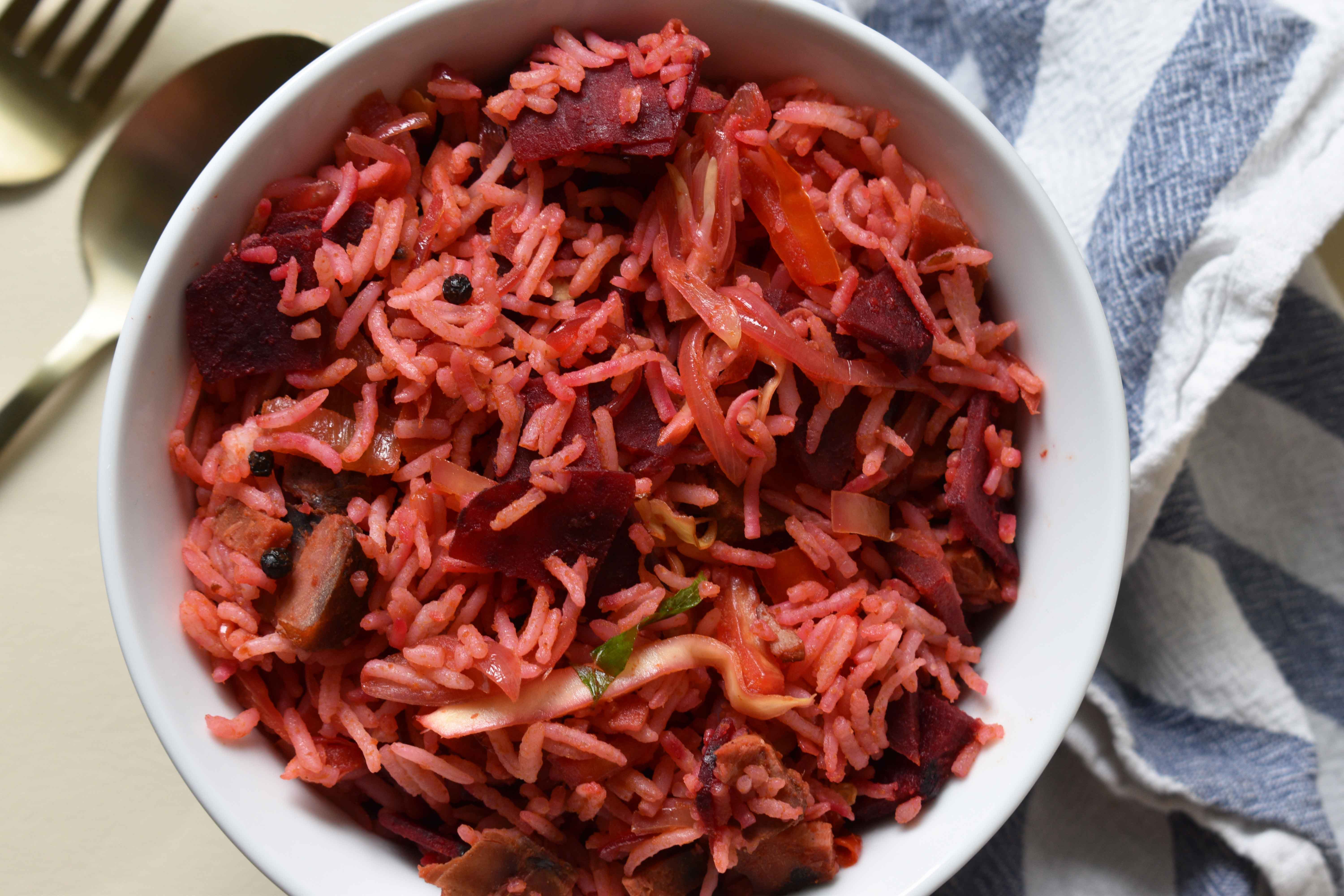 Beetroot Rice Lonumedhu
