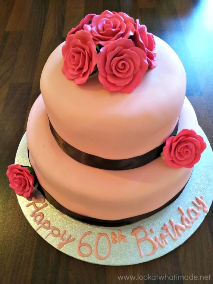 TwoTier Pink Birthday Cake