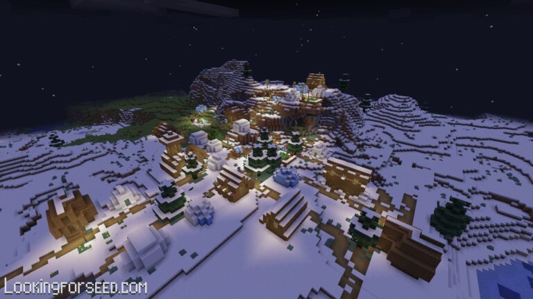2 Snow Villages, 2 Igloos, and Mineshaft