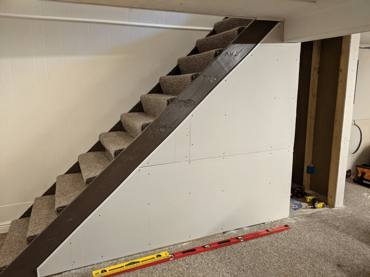 Stair Storage Series, Part 5 Installing Drywall