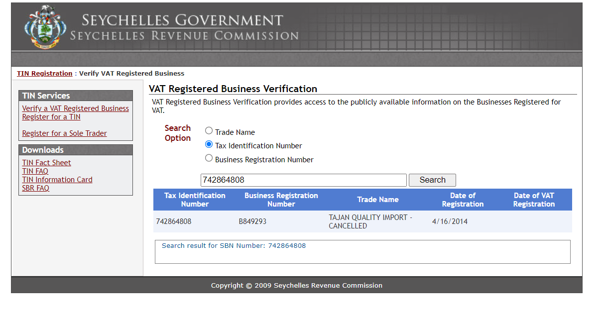 How to verify TIN Number in Seychelles? Lookup Tax
