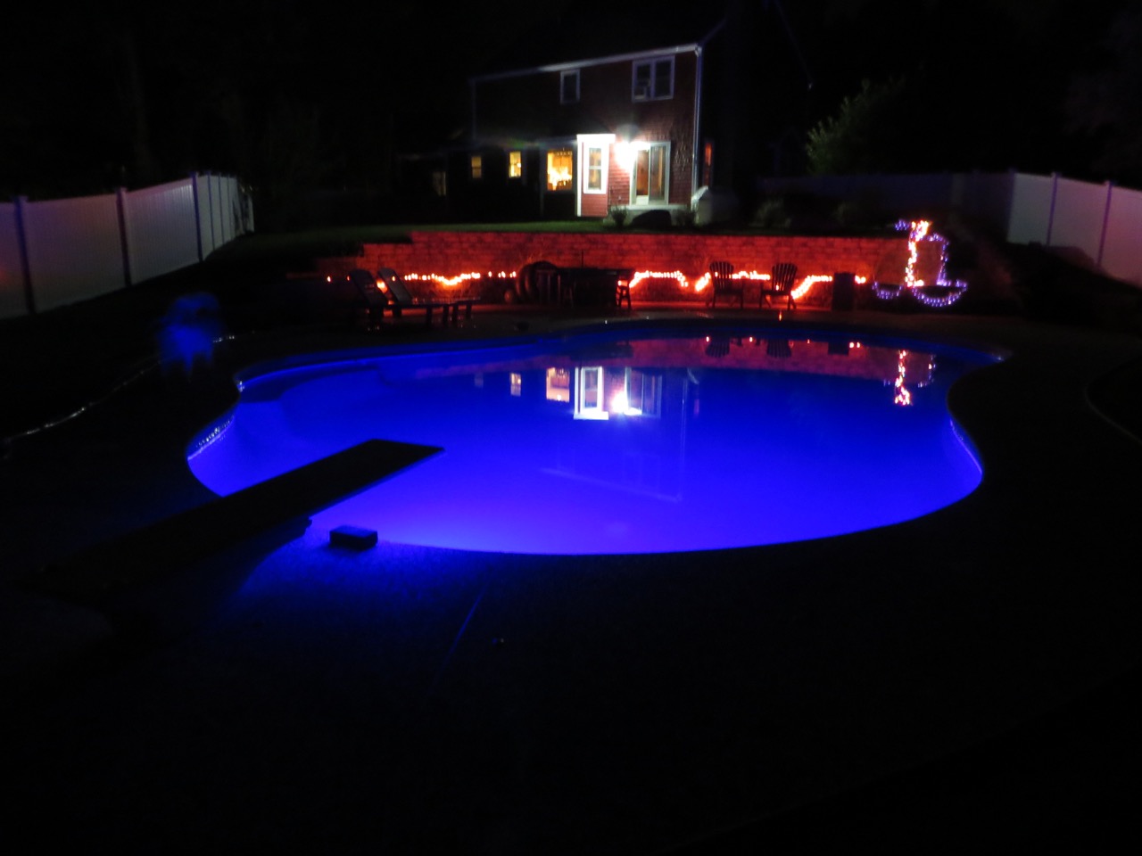 72watt 24led pool light, custom made for the most beautiful blue pool