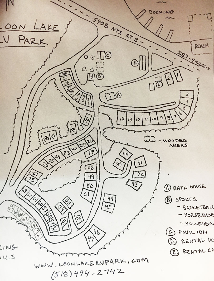 Loon Lake RV Park Tent & RV Campground in the Adirondack Park of Upstate NY