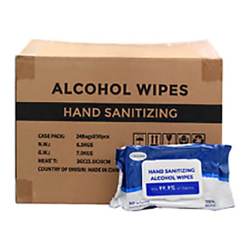 Caresour 75 Alcohol wet Sanitizer Wipes 24 PACKS of 50 (1200 Wipe