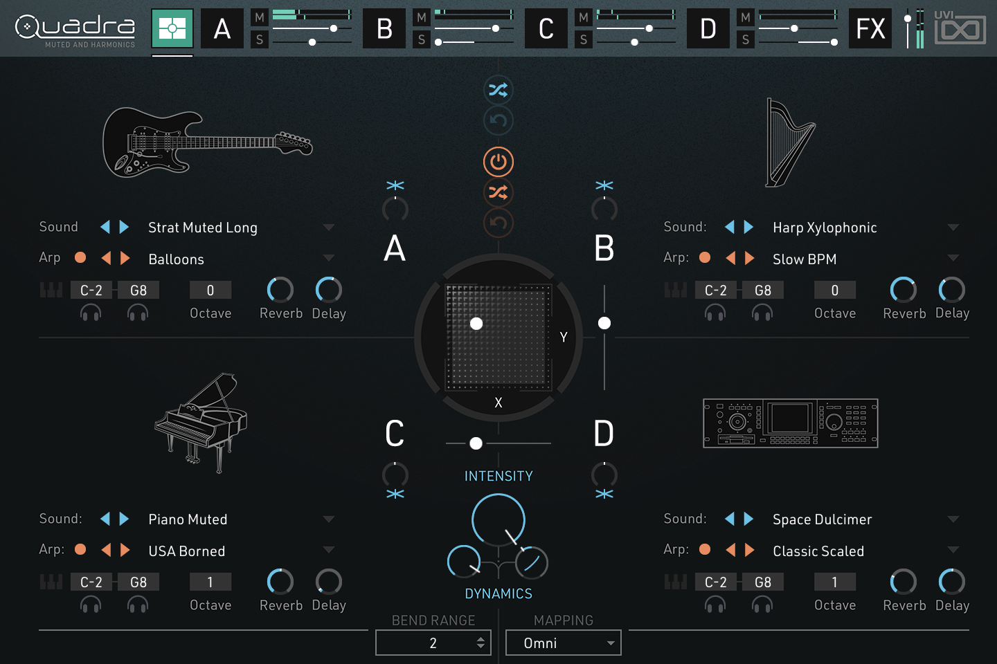 UVI Quadra Muted and Harmonics (UVI Falcon) VST Torrent VST