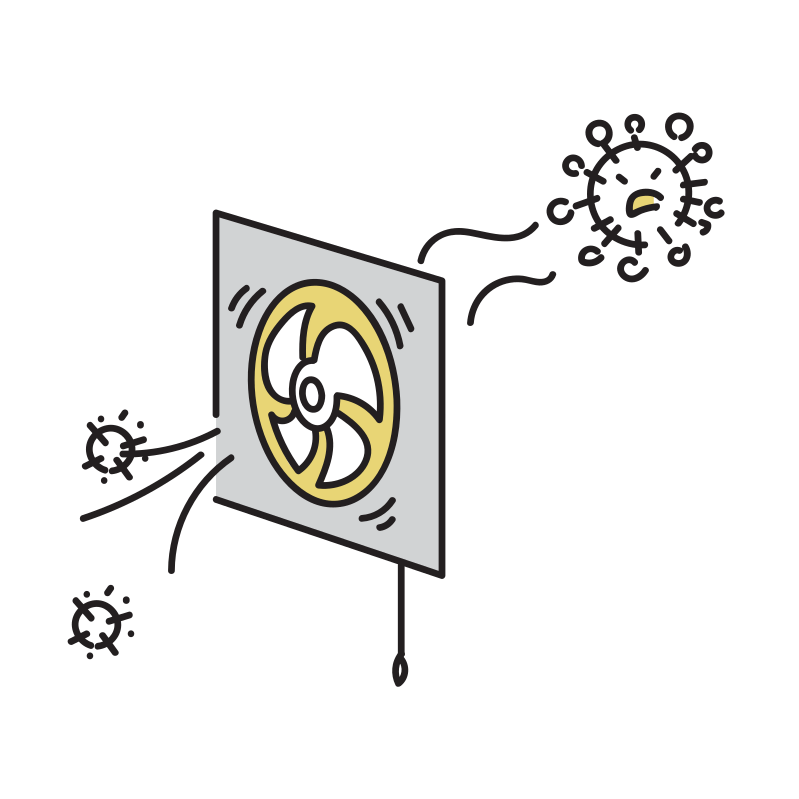 11月9日-換気の日 | ビジソザ 換気のイラスト（換気扇） | Loose Drawing | 無料で商用利用可なフリーイラスト