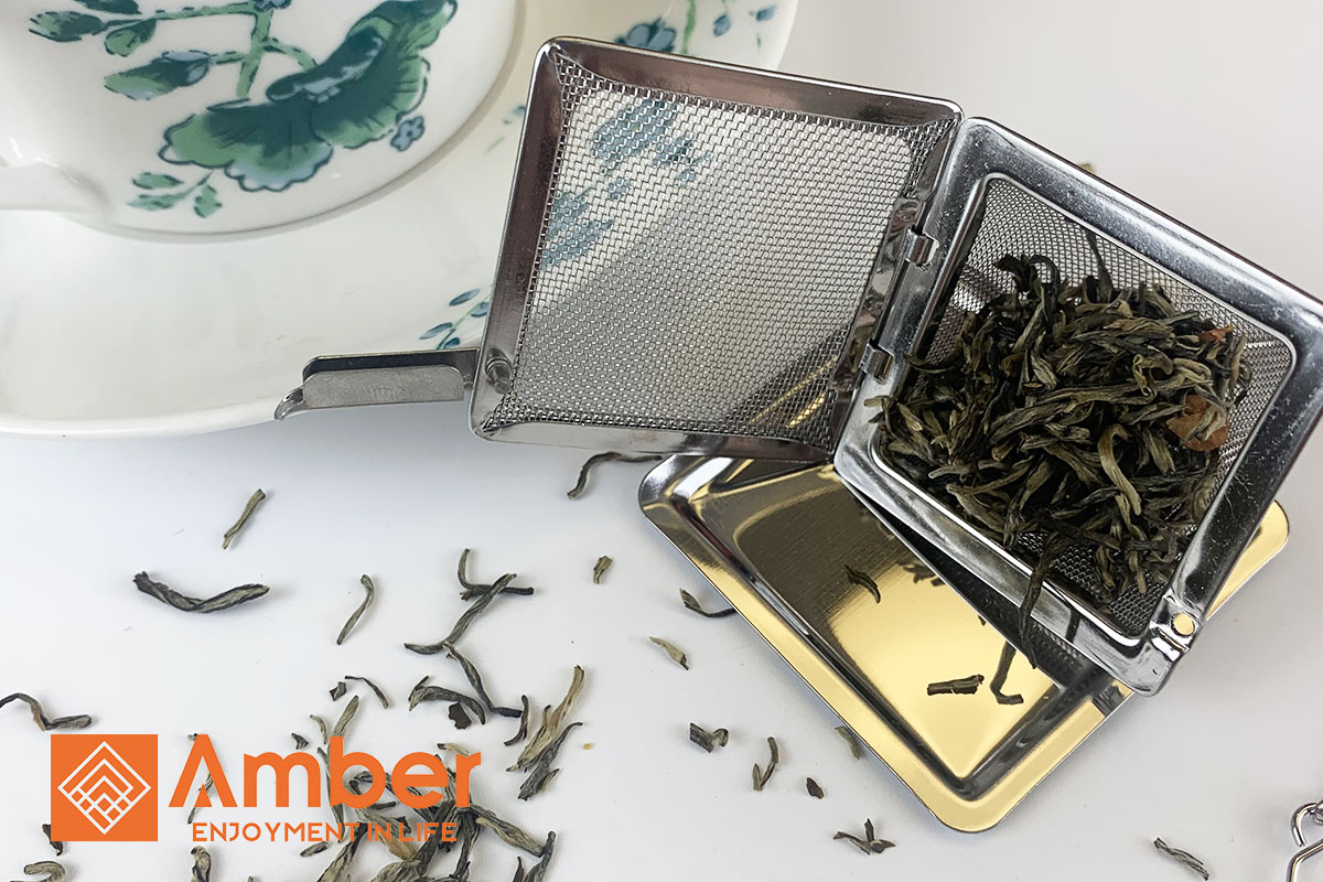 Stainless Steel Metal Loose Tea Steeper Amber Tea Infuser