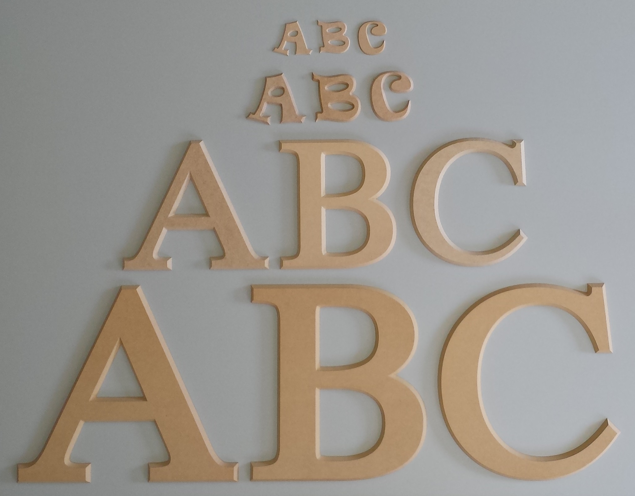 Wooden letters for craft projects and custom made, personalized signs.