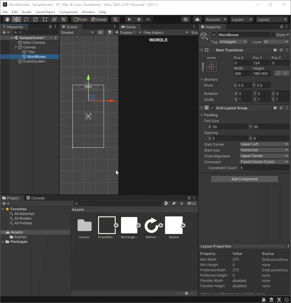Build Your Own Wordle in Unity (How to Make Wordle Part 1) LootLocker
