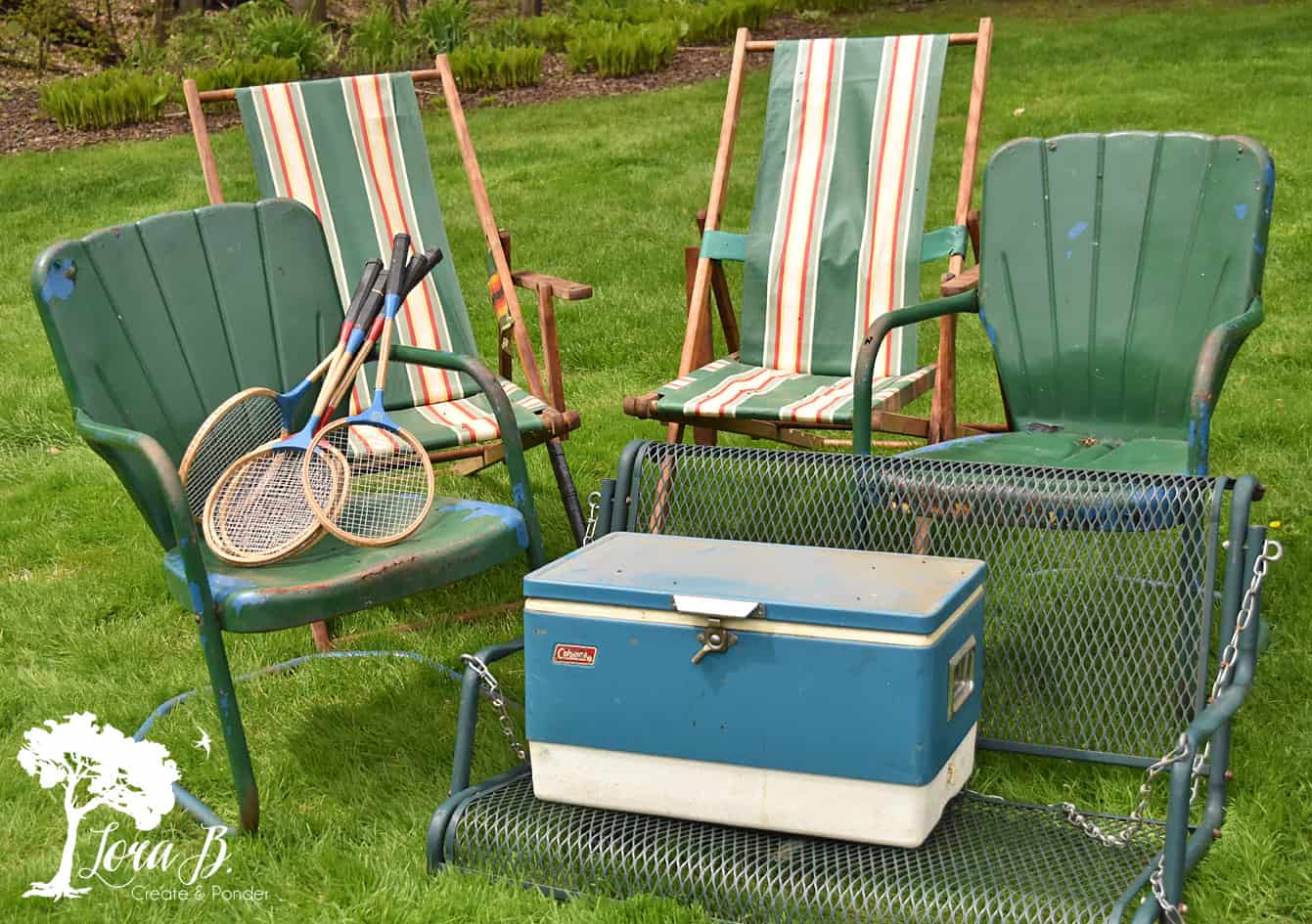 How To Refresh and Enjoy Vintage Metal Lawn Chairs Lora B. Create