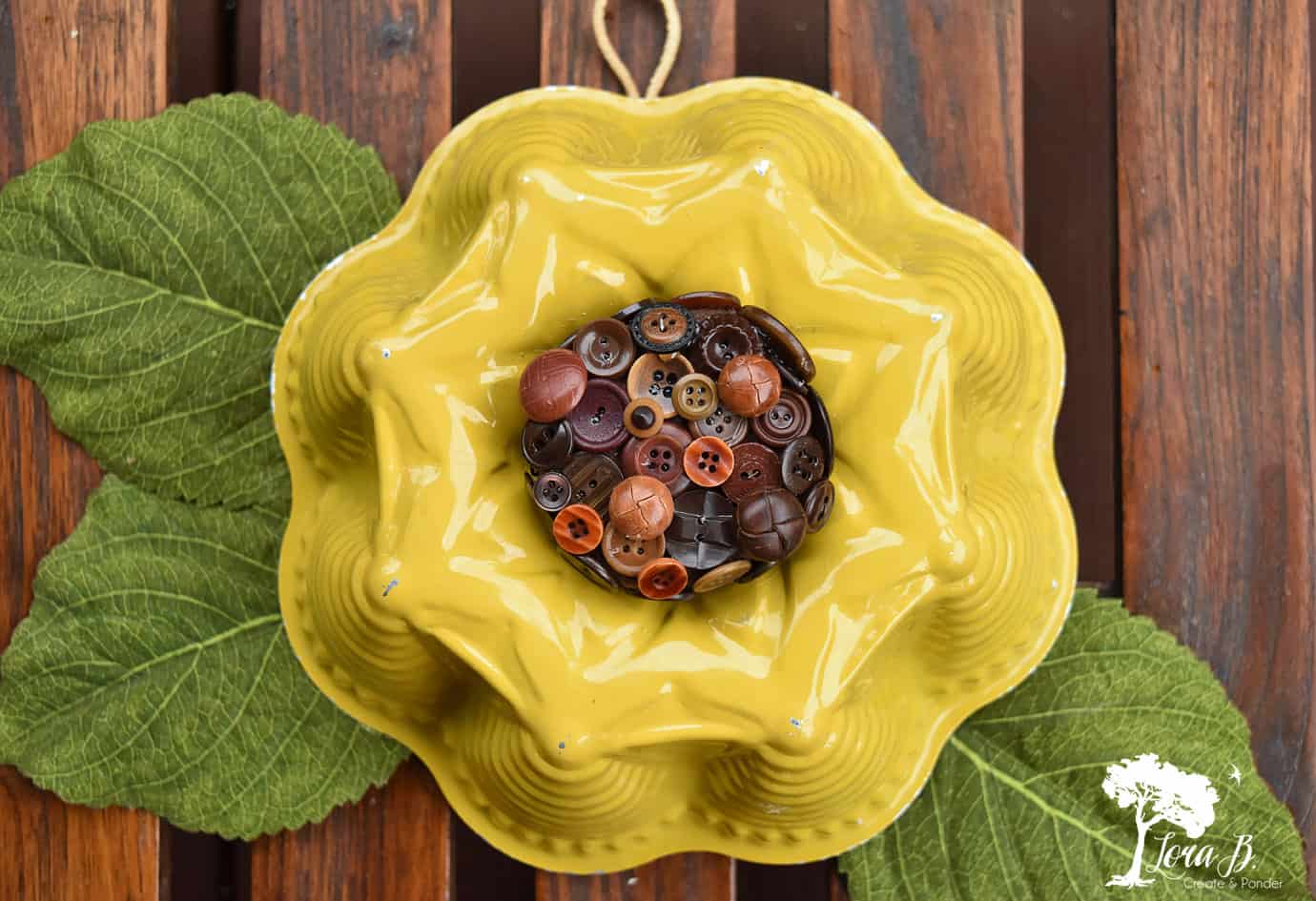 Repurposed Cake Mold Sunflower DIY Lora BloomquistCreate & Ponder