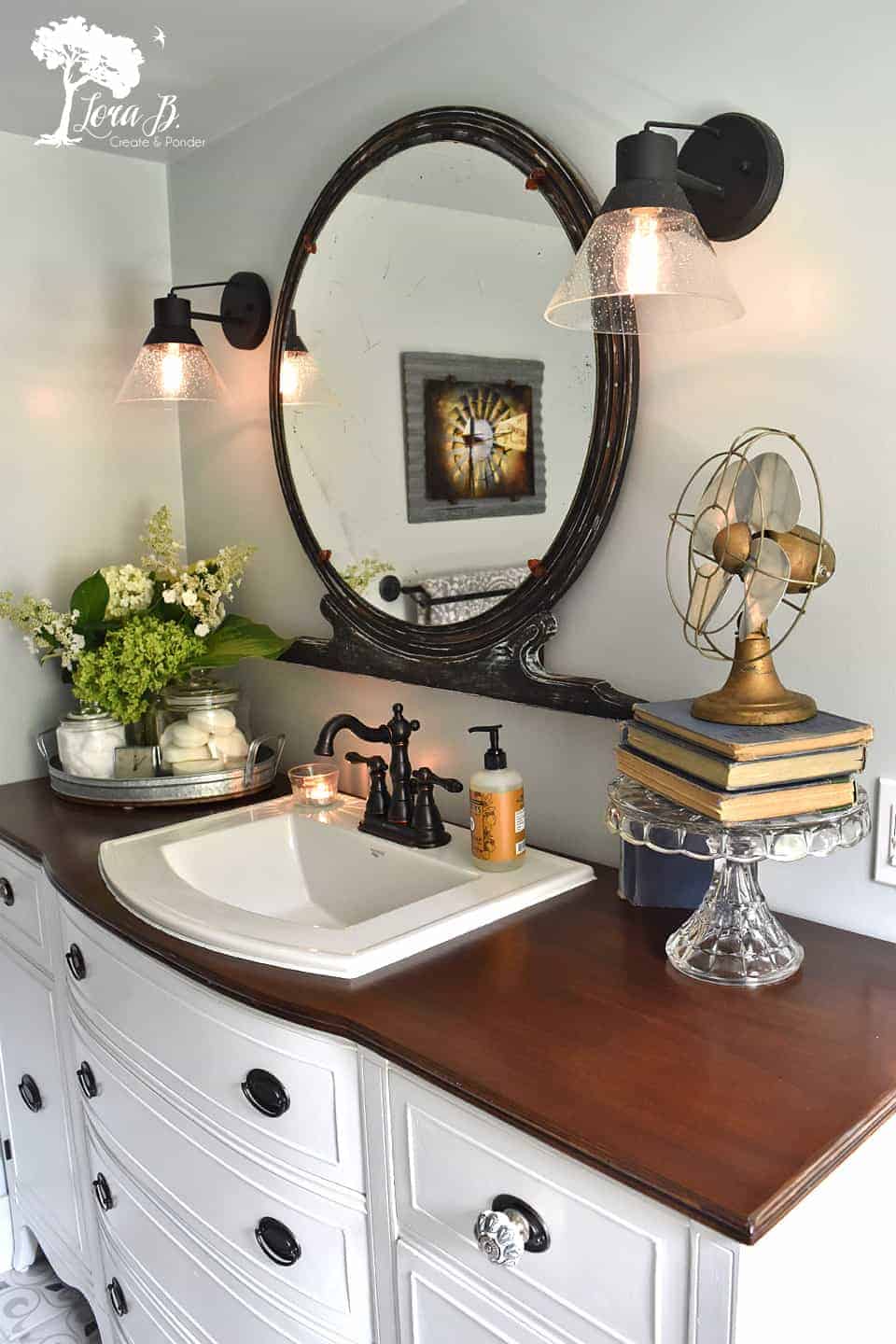 Vintage Modern Bathroom Remodel Reveal Lora BloomquistCreate & Ponder