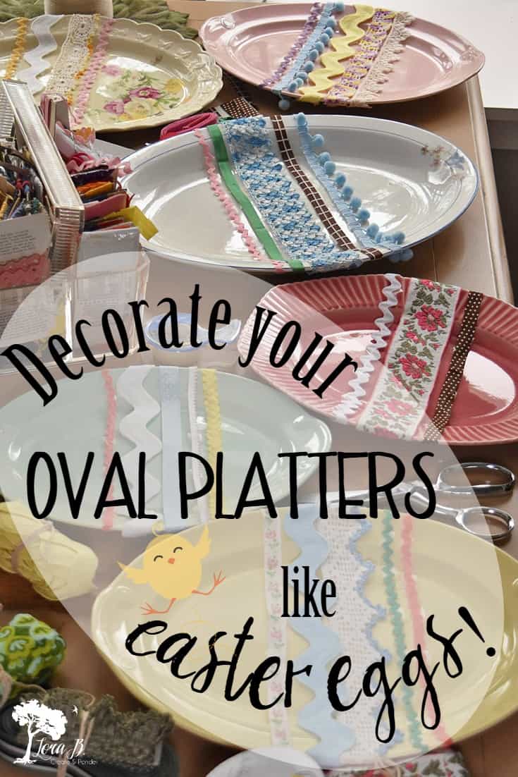 Decorating Oval Platters as Giant Easter Eggs Lora BloomquistCreate