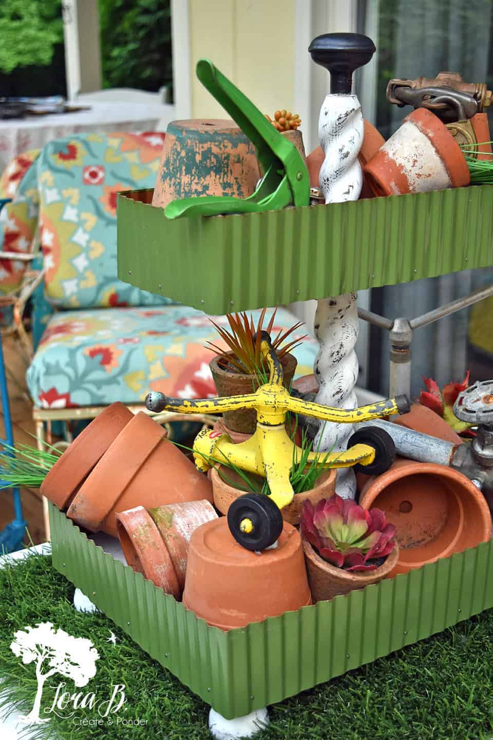 16 Vintage Repurposed Junk Projects with Garden Style Lora B. Create