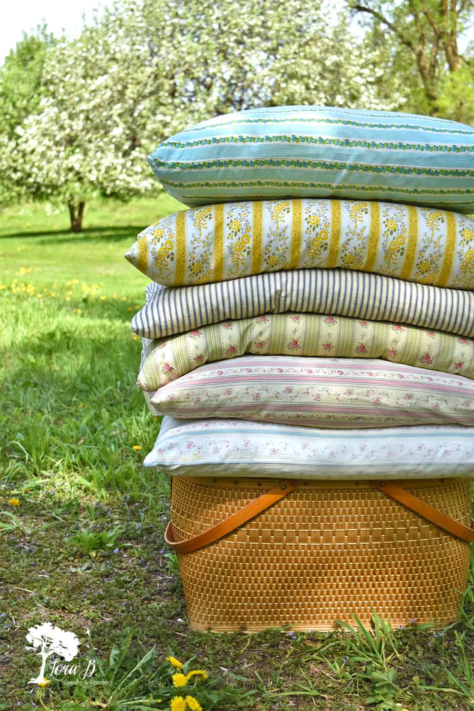 Vintage Ticking Pillows; Collecting and Caring For Lora Bloomquist