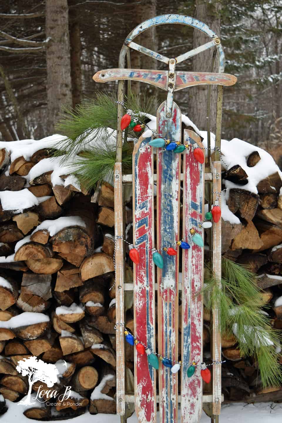 10 Ways To Decorate a Vintage Sled Lora B. Create & Ponder