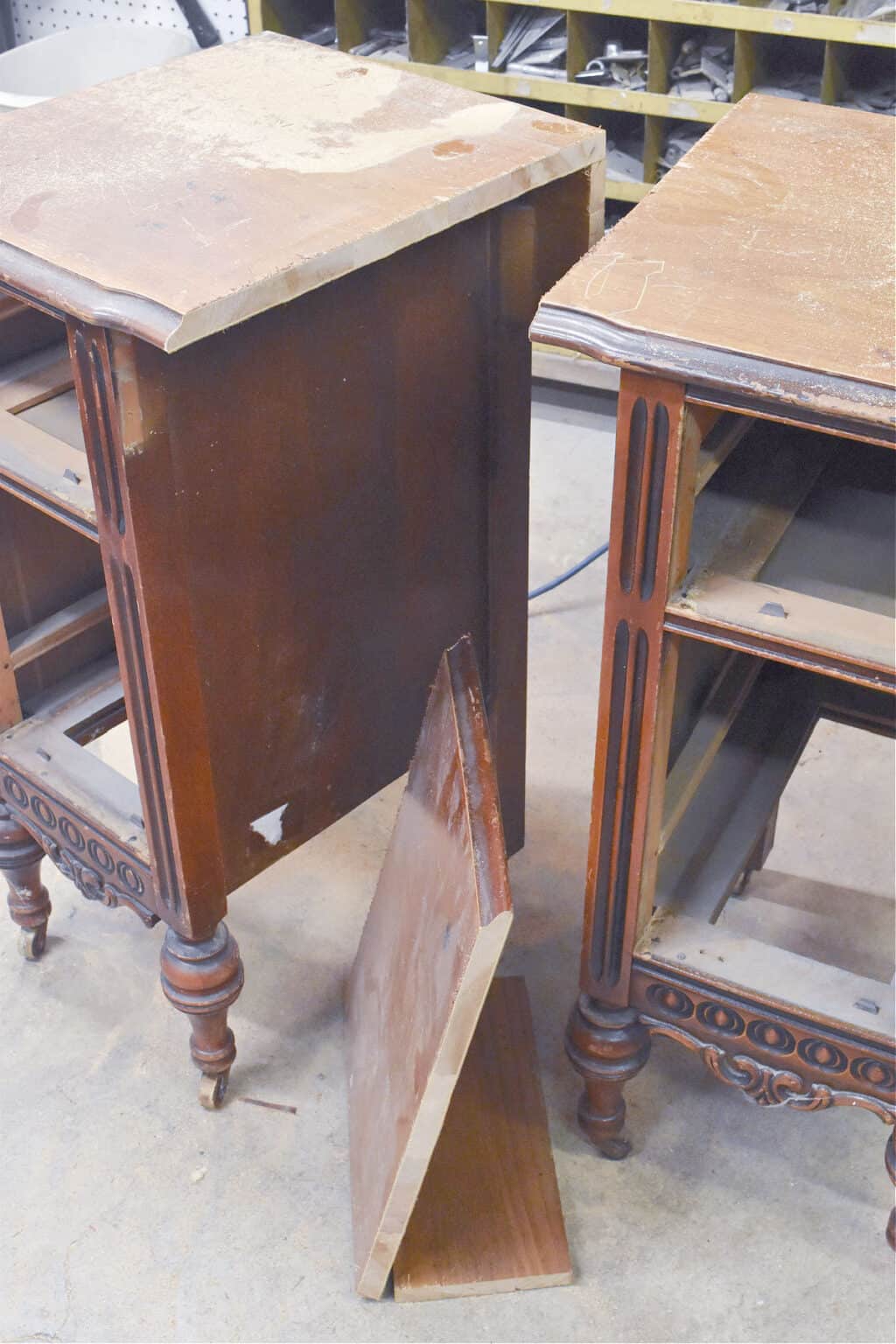 How to Repurpose a Vintage Vanity into Beautiful Side Tables Lora