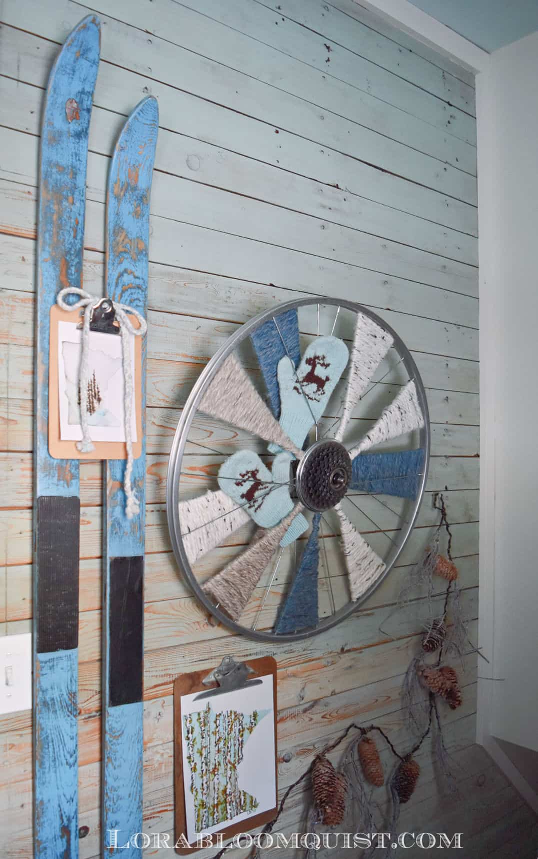Upcycled Bicycle Wheel Art Lora BloomquistCreate & Ponder