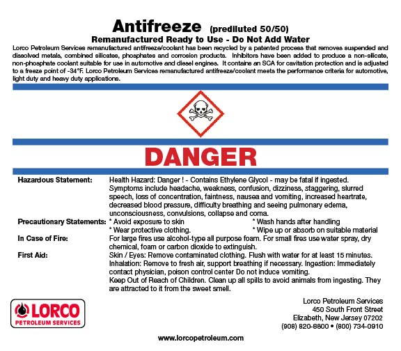 antifreezelabel Lorco Petroleum Services