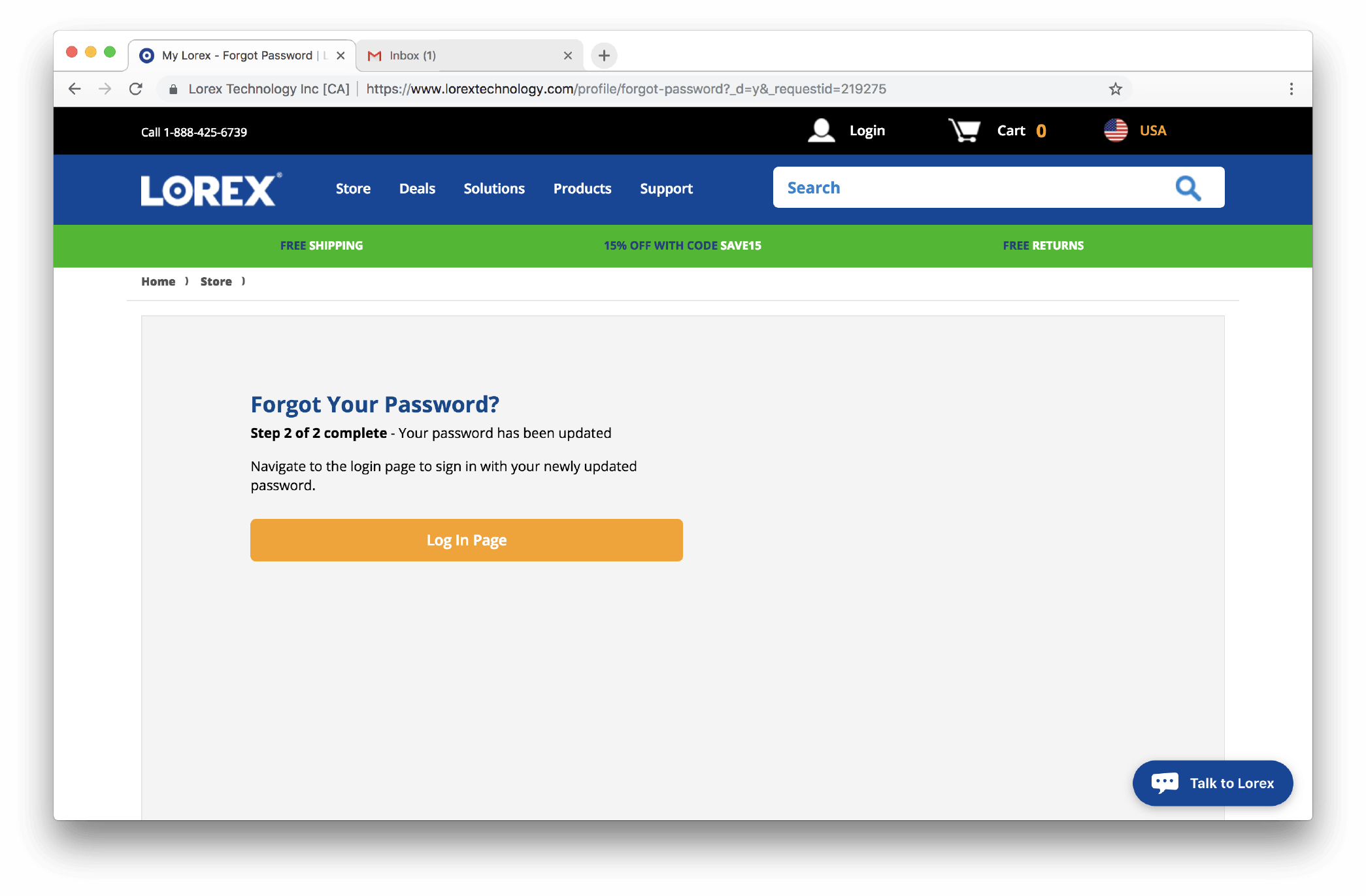 Lorex password reset all models