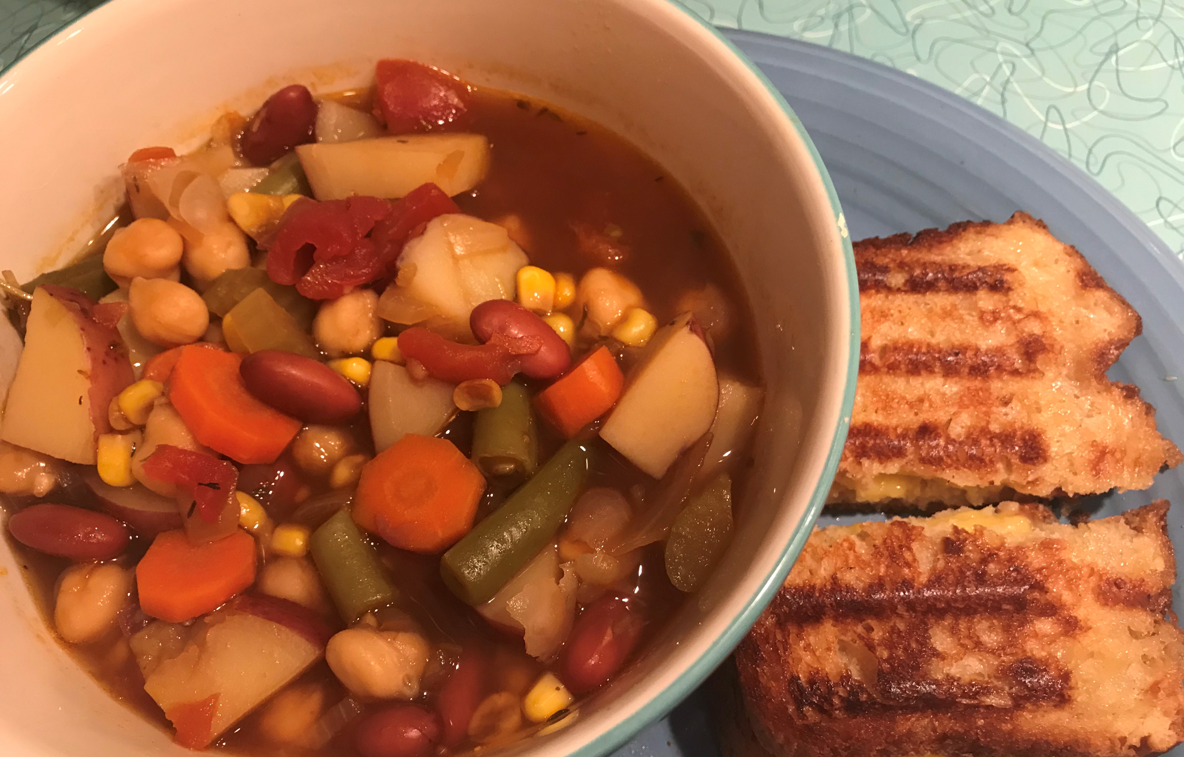 Kidney Chickpea Vegetable Soup From Lorian's Kitchen