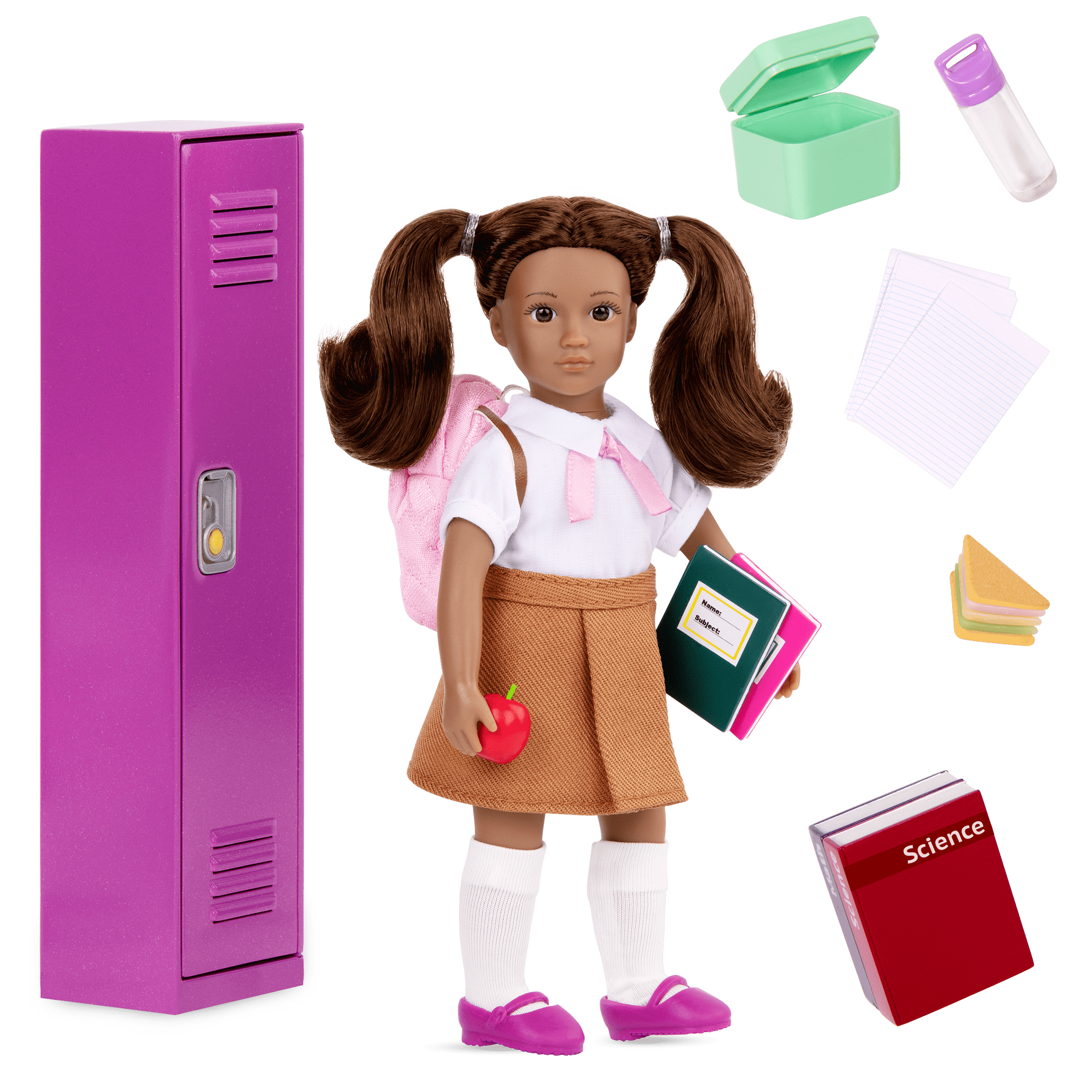 Jessalyn's School Locker Set Doll & Accessories Lori