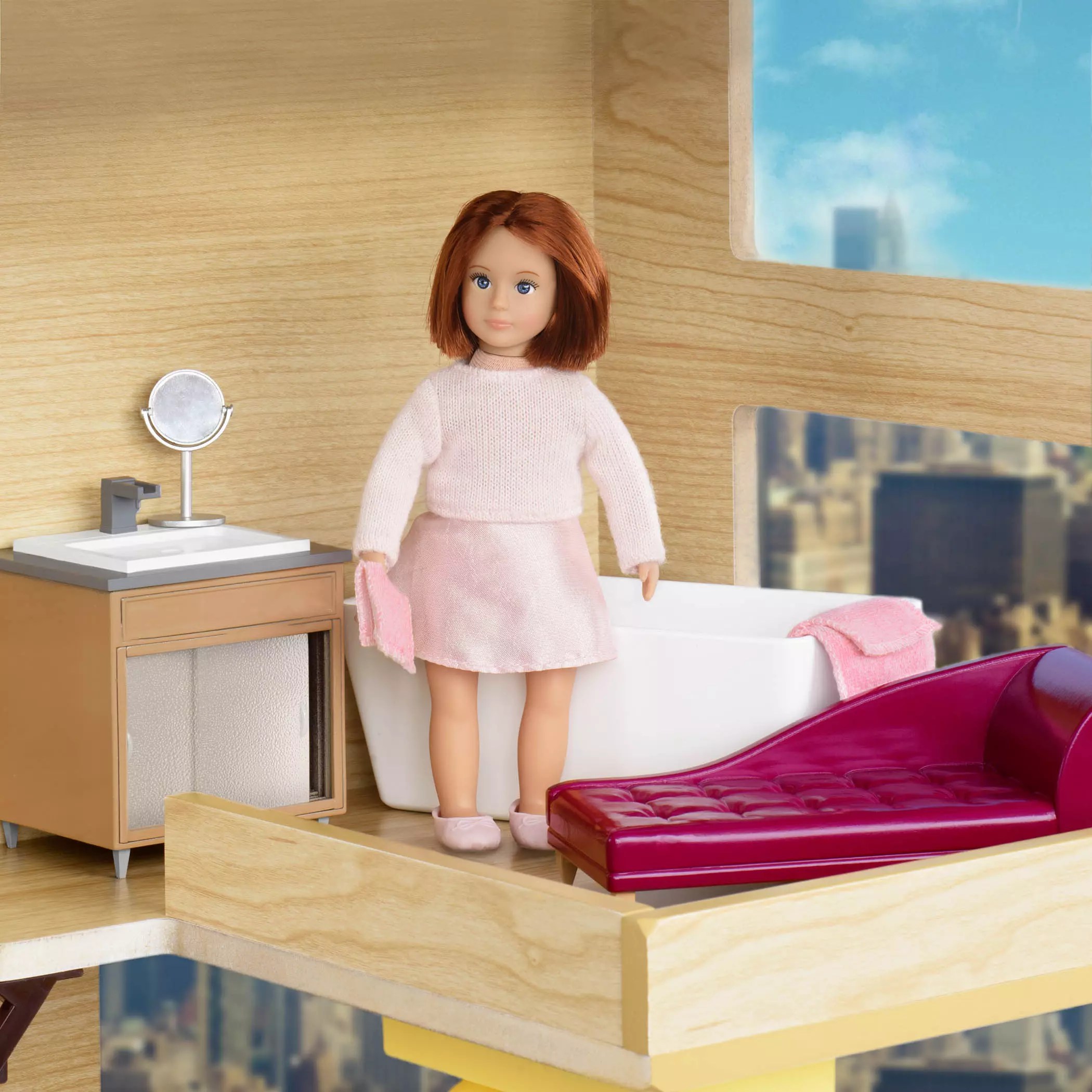 Luxury Bathroom Set Furniture for 6inch Dolls Lori