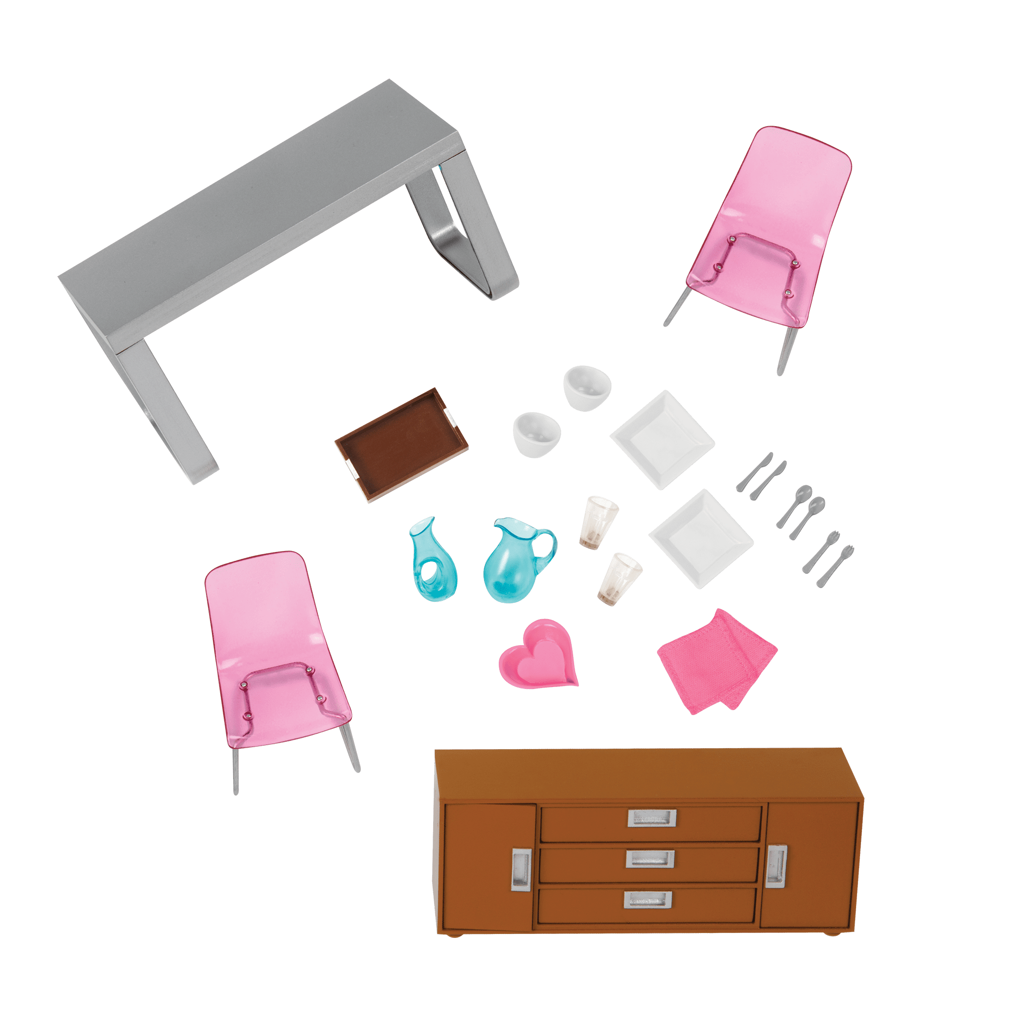 Moderna Dining Set Furniture for 6inch Dolls Lori