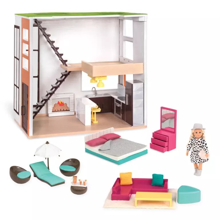 Lori’s Loft Dollhouse & Furniture for 6inch Dolls Lori
