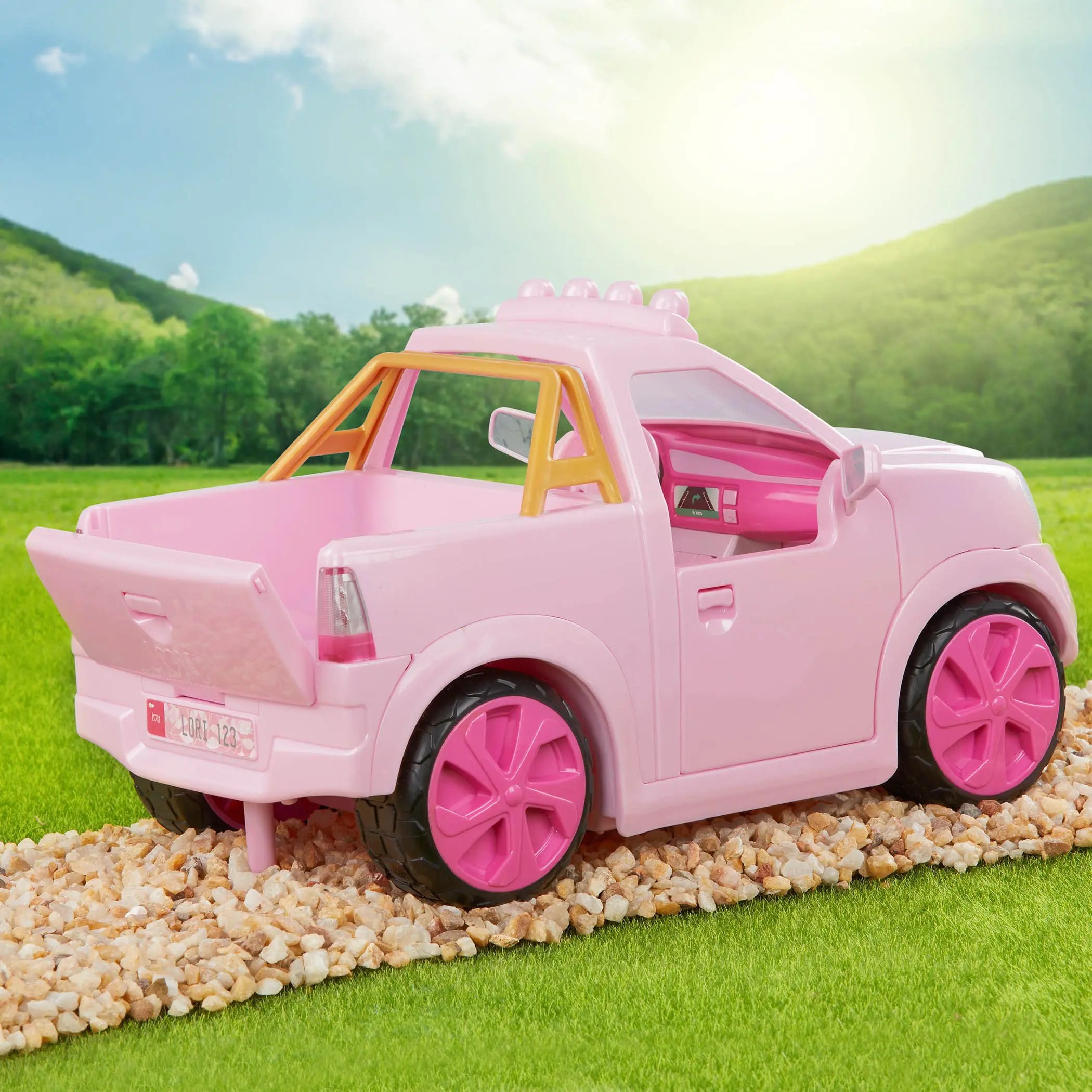 Ride & Shine Pickup Truck Pink Vehicle for Mini Dolls Lori