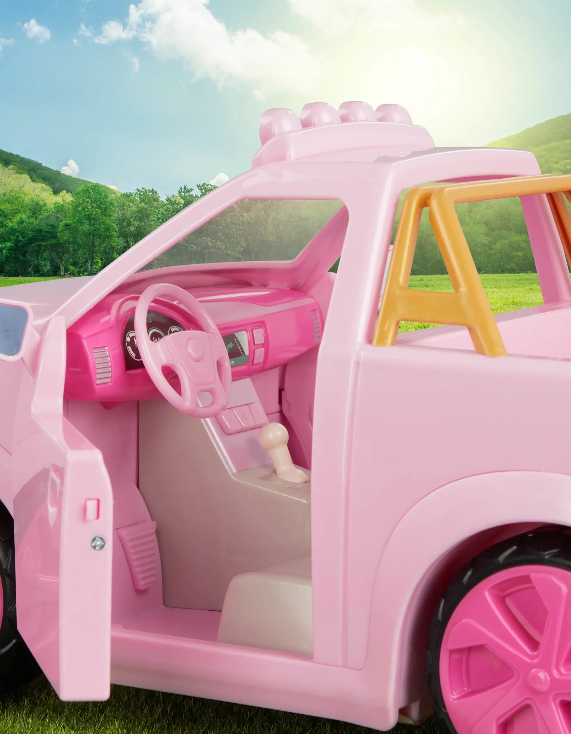 Ride & Shine Pickup Truck Pink Vehicle for Mini Dolls Lori