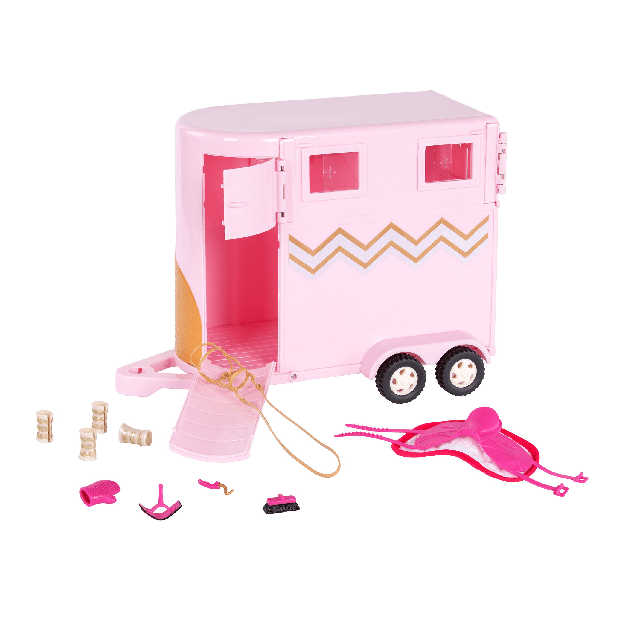 Briella's Truck & Trailer Set Mini Doll, Car, Horse & Trailer Lori