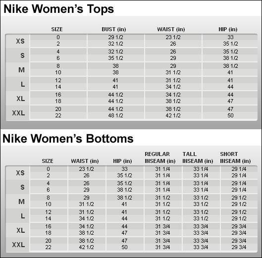 Buy > size chart for nike sweatpants > in stock