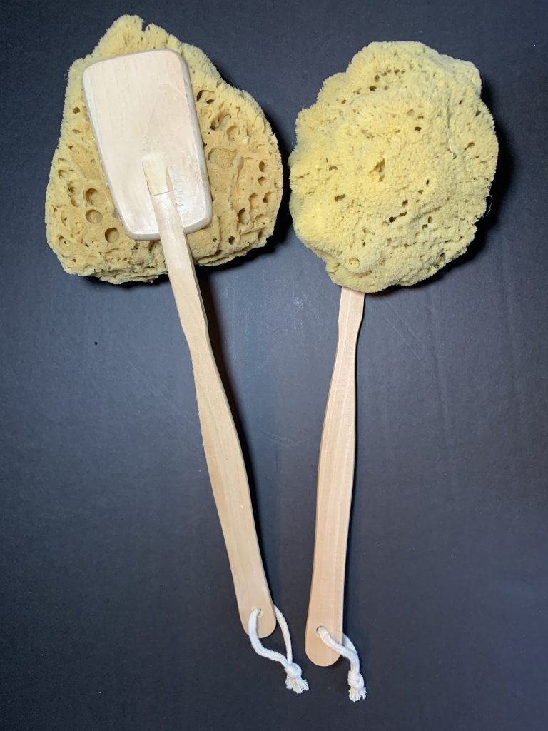 Yellow Sponge on a Stick Lori's Soap Shop