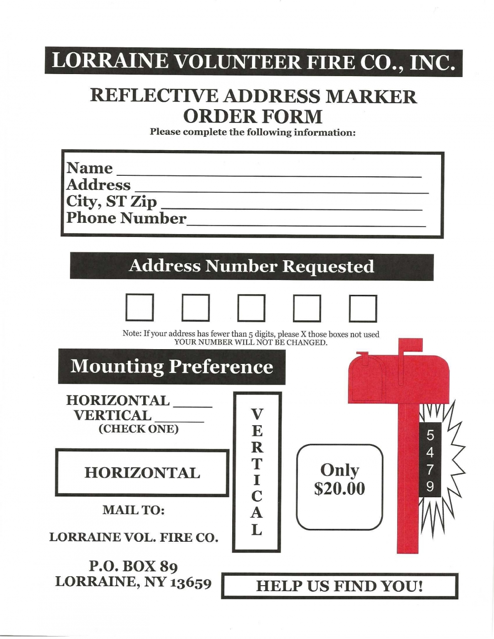 Lorraine Volunteer Fire Company Inc. Volunteer Firefighter