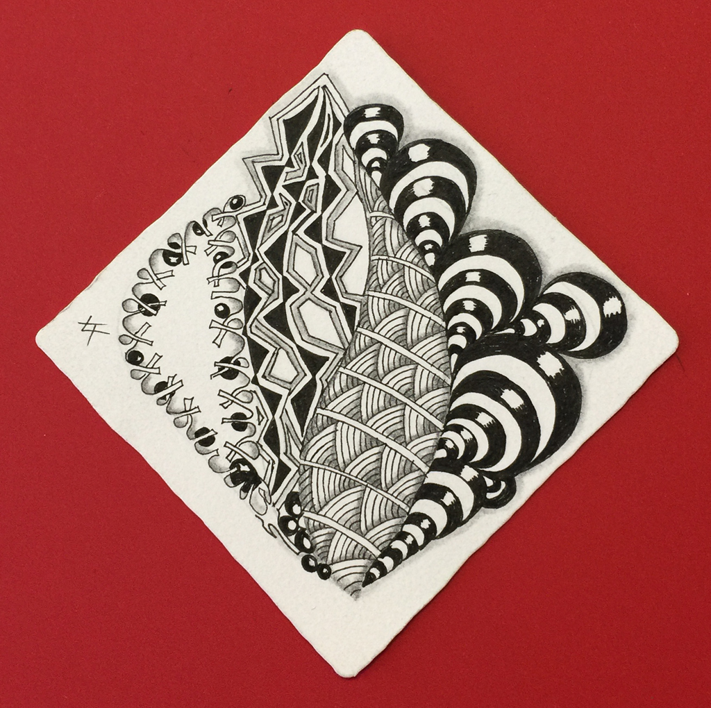 Zentangle tile Entangleart Studio