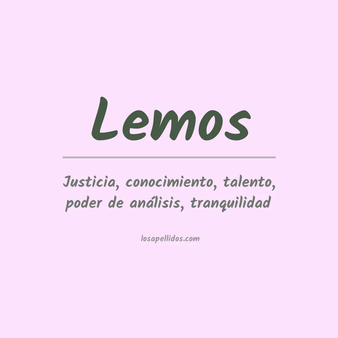 Significado del Apellido Lemos