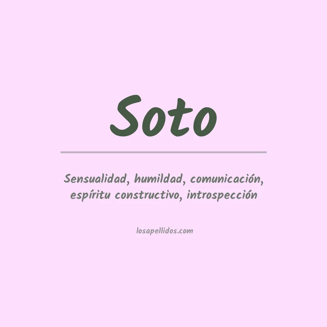 Significado del Apellido Soto